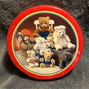 😉Bundle Days😉 1980s HOMCO Tin W/ Teddy Bears Best Friends Come In Bunches